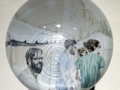 "Day after Day #15" by Hyunsung Cho. Glass and Enamel Paint. 5.875" diameter.  From the "An Ordinary Day" Solo Exhibition.