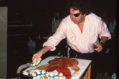 1991 Dale Chuhuly working in the Glass Studio during GlassWeekend