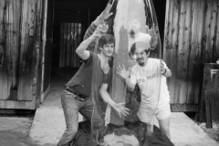 1992 the World's Largest Glass Bottle was created in the Glass Studio, led by Steve Tobin and Don Friel. The Bottle is on display in the Museum of American Glass.
