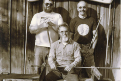 1992 Volunteer Glassblowers (L to R) Jeff Vanaman, Frank Stubbins, Harry Deemer