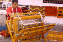 2004 Loom Artist demonstrating in Event Center during the Oaxaca Celebration