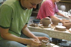 2010 Erika Pugh and Terry Plasket demonstrating in the Pottery
