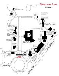 Vertical map of the WheatonArts campus