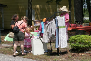 Visitor's shopping vendor's booth