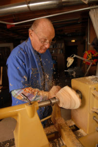 Wood Turning In Process