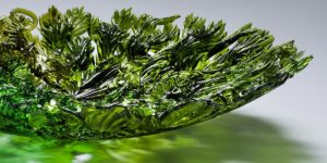 Green Glass Bowl Detail Shot