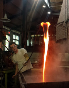 Phil Rubin working hot glass