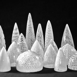 Various glass sculptures by Scott Benefield