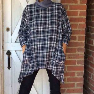 Plaid Sweater Shirt by Gretchen Hulse