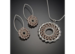 Flower Earrings and Necklace by Jennifer Brower