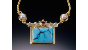 Blue Necklace Pendant by Mary Kay Donnelly