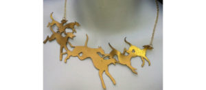 Gold Dog Necklace by Julie Bradley