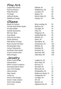 Festival of Fine Craft Artists page 3