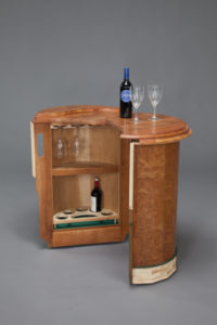 Wooden "Portable" Bar by William Robbins