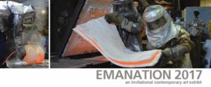 Emanation 2017 banner of artist Matt Szosz inflating paper glass sheets