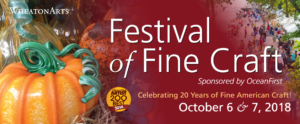 Banner for Festival of Fine Craft: Sponsored by OceanFirst Celebrating 20 Years of Fine American Craft October 6 & 7, 2018