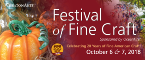 Banner for Festival of Fine Craft: Sponsored by OceanFirst Celebrating 20 Years of Fine American Craft October 6 & 7, 2018