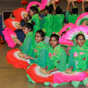 Asian Club, Atlantic City Dance Group performing the Chinese “Double Fan” Dance (Contemporary Interpretation)