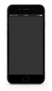 Stock image photo of a black iphone with a blank screen