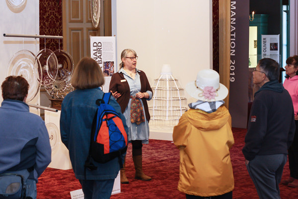 Kristin Qualls, Director of Exhibitions and Collections, gives a special Director's Tour of the Emanation 2019 exhibit in the Museum of American Glass